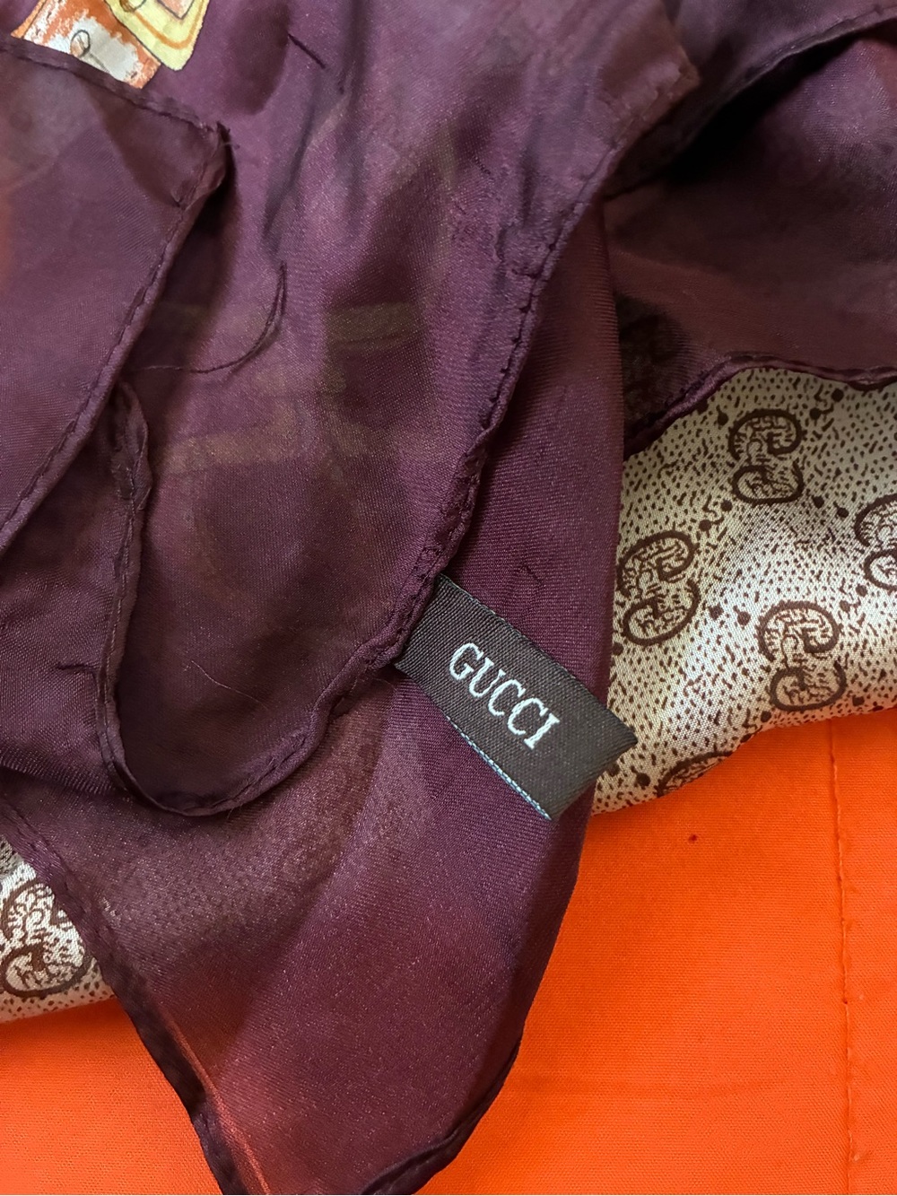 Gucci Scarf Silk Made In Italy - Picture 8 of 9